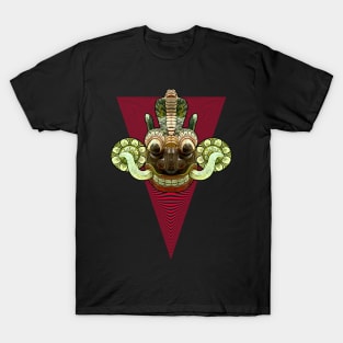 EYECHO Sri Lanka Neon Red Devil Yaka Mask (Yaka, Raaksha) T-Shirt